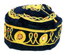 Pack of 3 Velvet and Gold Bucharian Kippah - Assorted Colors