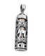 Mezuzah Necklace Pendant in Sterling Silver with Cut Out Chai