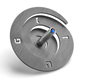 Adi Sidler Anodized Aluminum Spiral Dreidel - Gray