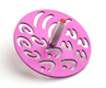 Adi Sidler Contemporary Style Chanukah Dreidel with Hebrew Letters - Pink