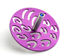 Adi Sidler Contemporary Style Chanukah Dreidel with Hebrew Letters - Purple