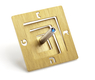 Adi Sidler Square Spiral Chanukah Dreidel Brushed Aluminum - Gold