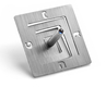 Adi Sidler Square Spiral Chanukah Dreidel Brushed Aluminum  Silver