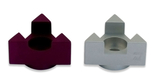 Avner Agayof Aluminum Travel Shabbat Candlesticks, Star of David - Purple