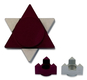 Avner Agayof Aluminum Travel Shabbat Candlesticks, Star of David - Purple