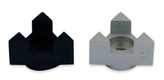 Avner Agayof Aluminum Travel Shabbat Candlesticks, Star of David - Black