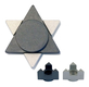 Avner Agayof Anodized Aluminum Travel Shabbat Candlesticks, Star of David - Gray
