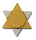 Avner Agayof Anodized Aluminum Travel Shabbat Candlesticks, Star of David - Gold