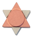 Avner Agayof Anodized Aluminum Travel Shabbat Candlesticks, Star of David - Pink