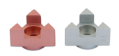 Avner Agayof Anodized Aluminum Travel Shabbat Candlesticks, Star of David - Pink
