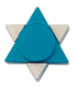 Avner Agayof Anodized Aluminum Travel Shabbat Candlesticks, Star Of David - Teal