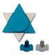 Avner Agayof Anodized Aluminum Travel Shabbat Candlesticks, Star Of David - Teal