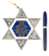 Pewter-Plated Star of David with Hebrew Home Blessing and Jerusalem Images
