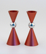 Agayof Mini Ball Series Aluminum Candlesticks - Red
