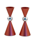 Agayof Mini Ball Series Aluminum Candlesticks - Red