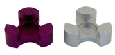 Avner Agayof Anodized Aluminum Travel Candle Holders, Leaf Collection - Purple