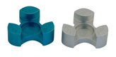 Avner Agayof Anodized Aluminum Travel Candle Holders, Leaf Collection - Teal