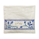 Yair Emanuel, Embroidered Tallit Tefillin Bags - Blue Pomegranates on off-White