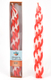 Handmade Braided Beeswax Havdalah Candle - Red and White