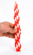 Handmade Braided Beeswax Havdalah Candle - Red and White