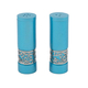 Yair Emanuel Aluminum Salt and Pepper Set with Pomegranate Band - Turquoise