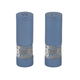 Yair Emanuel Aluminum Salt and Pepper Set with Ornate Jerusalem Band - Blue