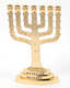 Gold Color 7-Branch Menorah with Breastplate and Twelve Tribes