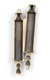 Double Mezuzah Case, Torah Scroll and Judaic Motifs & Blue Stones  Silver & Gold