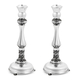 Sterling Silver Shabbat Candlesticks - Filigree Design