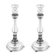 Sterling Silver Shabbat Candlesticks - Filigree Design