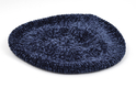 Knitted Women's Snood Beret with Inner Elastic Drawstring - Blue