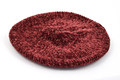 Knitted Women's Snood Beret with Inner Elastic Drawstring - Maroon