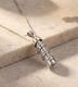 Sterling Silver Mezuzah Pendant Necklace with Spiral Shema Yisrael in Hebrew