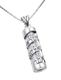 Sterling Silver Mezuzah Pendant Necklace with Spiral Shema Yisrael in Hebrew