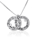 HaAri Double Star of David Ana BeKoach Hamsa Evil Eye Sterling Silver Kabbalah Necklace