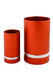 Dabbah Judaica Anodized Aluminum Wine Fountain Silver Line 6 Cups - Red