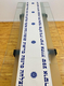 Ivory-Colored Table Runner with Hebrew Blessing Words and Mandala Design - Blue