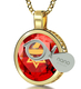 Nano Jewelry Gold Plated Star of David Jewelry with Shema Yisrael Prayer - Red