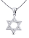 Star of David Necklace Pendant for Women or Men in 925 Sterling Silver with Chain