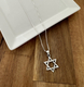 Star of David Necklace Pendant for Women or Men in 925 Sterling Silver with Chain