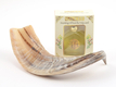 Anointing Shofar Made of a Natural Ram's Horn + Galilee Anointing Oil Frankincense and Myrrh