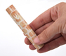 Jerusalem Stone Mezuzah Case with Western Wall Image, Brown and White - 4.3