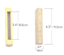 Jerusalem Stone Mezuzah Case, Off-White - 4.3
