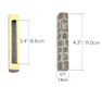 Jerusalem Stone Mezuzah Case with Western Wall Image, Gray and White - 4.3