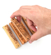 Set of Five Olive Wood Mezuzah Cases with Judaic Symbols - 3.5