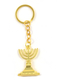 Gold Key Chain with Seven Branch Menorah and Star of David