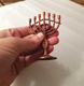 Decorative Mini 7 Branch Menorah with Fish Symbol, Copper - 4
