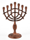 Decorative Mini 7 Branch Menorah with Fish Symbol, Copper - 4