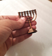 Miniature 7-Branch Menorah for Decoration, Copper - 2.6 Inches Height