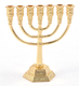 Miniature 7-Branch Menorah For Decoration, Gold - 2.6